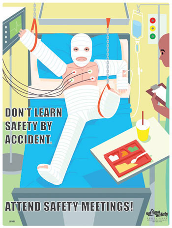 p-1128-LP861-attend safety meetings safety poster